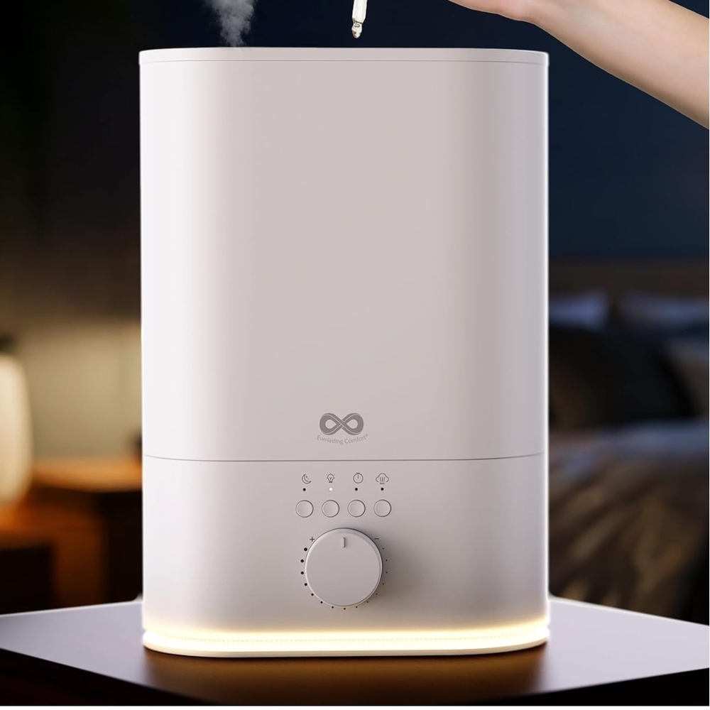 Sleek White Humidifier with LED Light